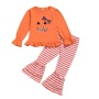 Hot selling fall baby orange clothes pumpkin halloween long pants