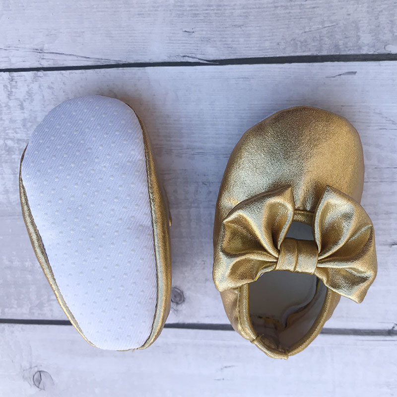 Little Girl Mini Romper Outfit Set With Gold Diaper Cover And Headband As Well As Baby Shoes