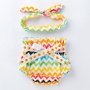 2021 korean cute cotton breathable  bow bloomer headband baby girl boutique clothing set