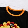 2021 thanksgiving black fashion kids fashion flare pants baby girls clothing sets clothes