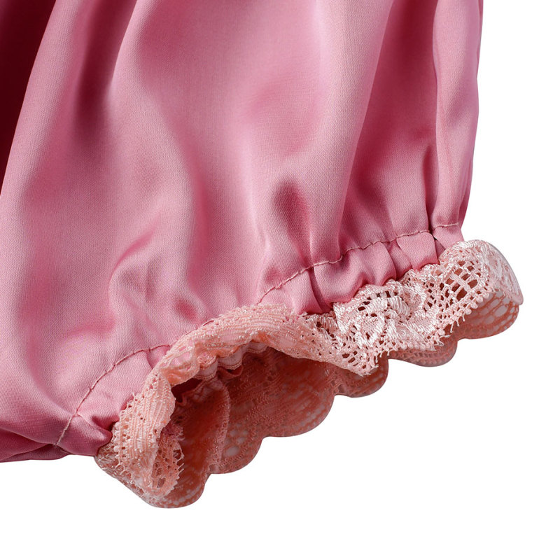 Boutique Cute Little Baby Girl Pink Long Sleeves Top With Ruffles And Lace Pants Clothing Set