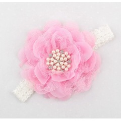 Baby Accessories Elastic Flower Headband for Baby Girls