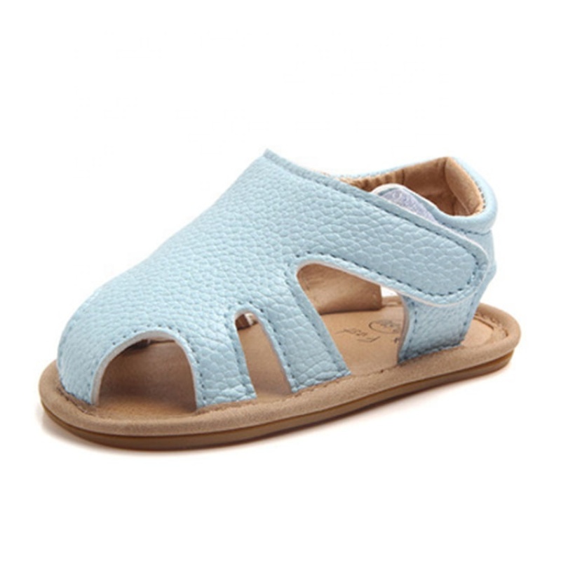 Fashion full grain leather toddler soft sole shoes hollow out sandals