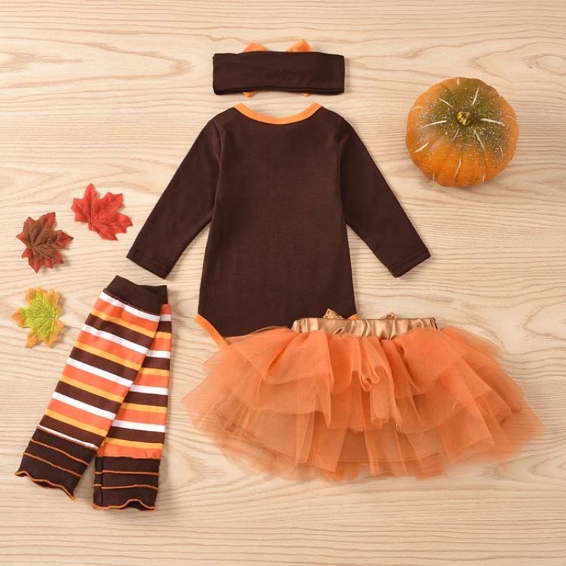 2021 newborn cute turkey cartoon baby designer cotton rompers