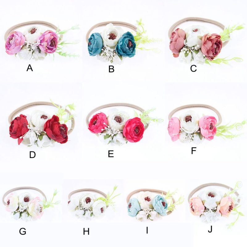 Handmade Nylon Baby Girl Headband with Flower