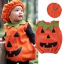 2021 sleeveless cute baby cartoon custom halloween pumpkins costume