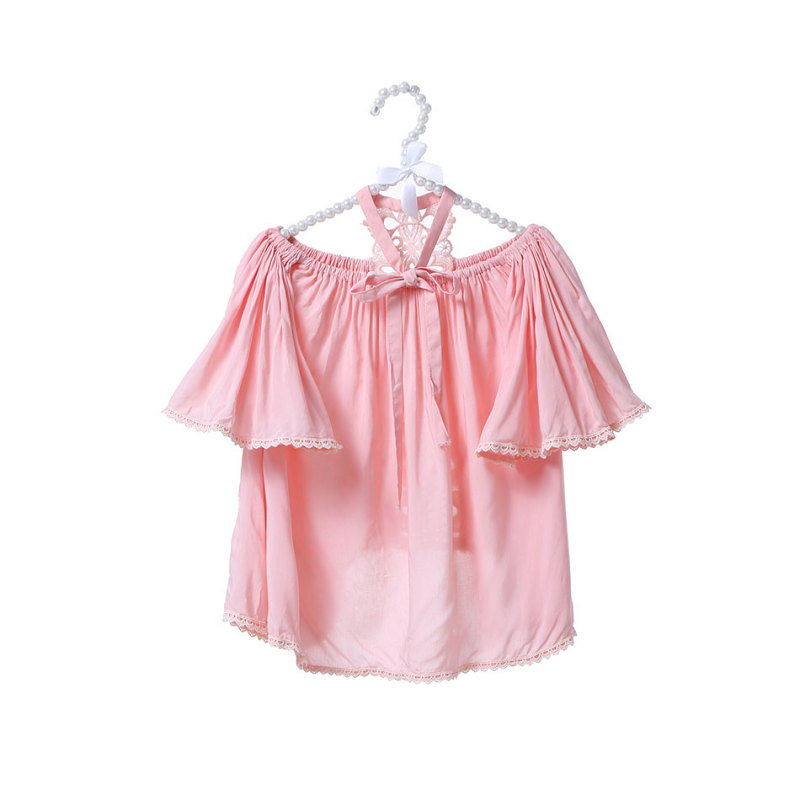 The best design for baby girl short sleeve multi solid color boutique kids clothing  top