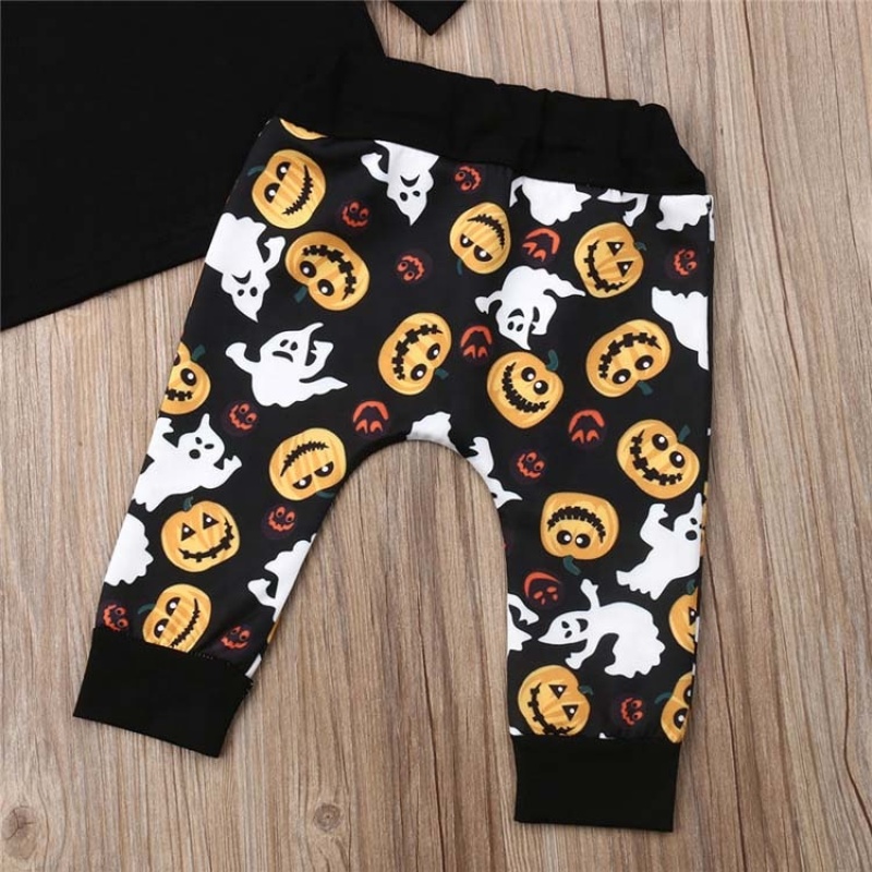 New arrival fall pumpkin black long sleeve pants baby boy toddler clothes
