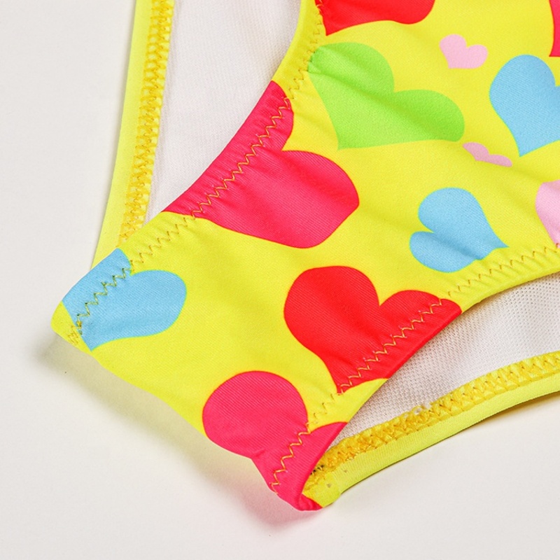2021 manufacturers sexy yellow sexy  high waist rainbow string bikini oem