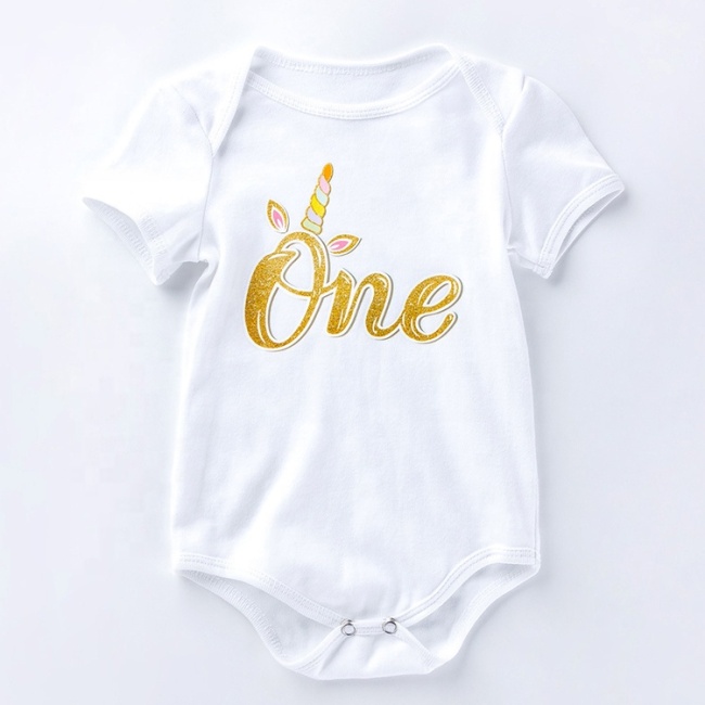Hot Sale Toddler Girl Boutique Baby Short Sleeve Bodysuit