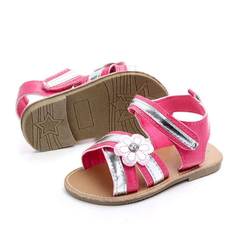 2021 favorable price flat soft sole bling rhinestone flower sandals