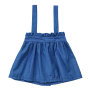 KAPU Cotton denim kid  toddler baby girl jean mini suspender skirt