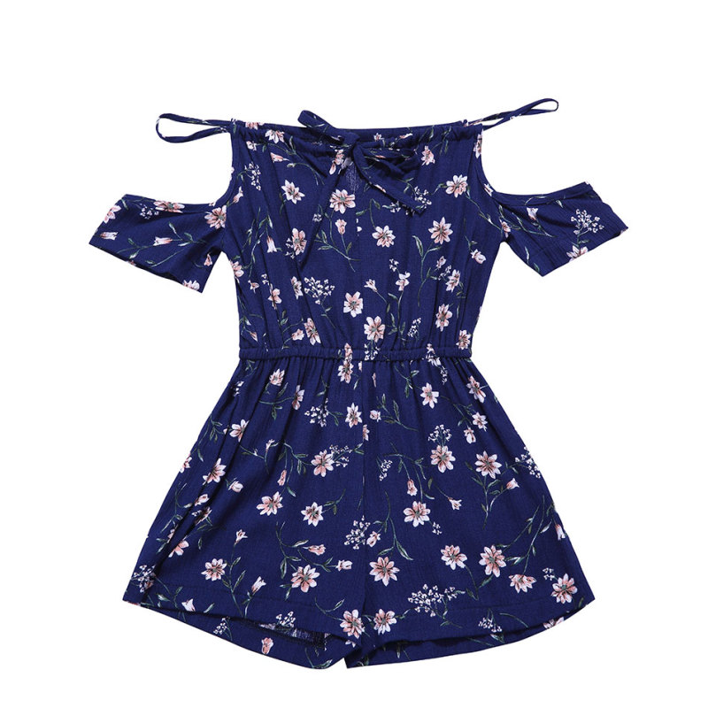 KAPU Polyester Solid soft baby grow cotton short sleeves baby flower romper costume