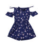 KAPU Polyester Solid soft baby grow cotton short sleeves baby flower romper costume