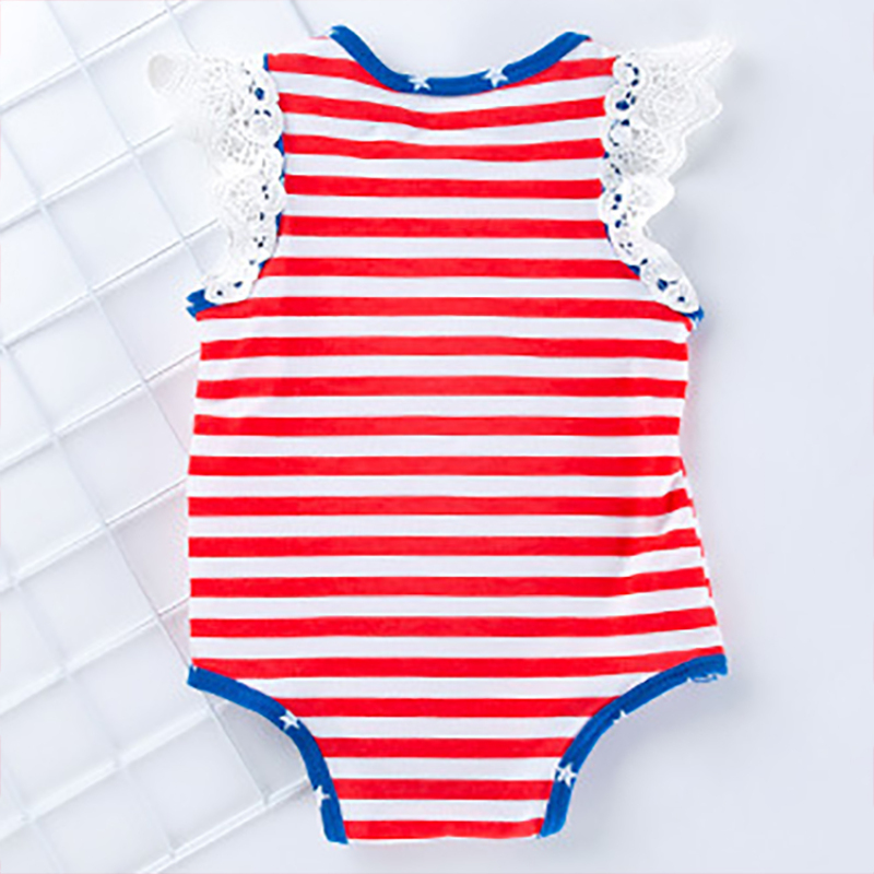 New fashion 4th of July cotton tuller tutus infant baby clothing set