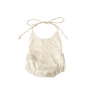 Little Girls Sleeveless Flower Printed Tassel Wholesale Dress Baby Girl Lace Romper