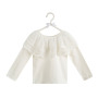 Girl O-neck Double Ruffle Tunic Little Girl White Model Top 100 Children's Clothing Summer 2018