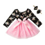 Wholesale Cotton Baby Girl Boutique Dresses With Headband Set 