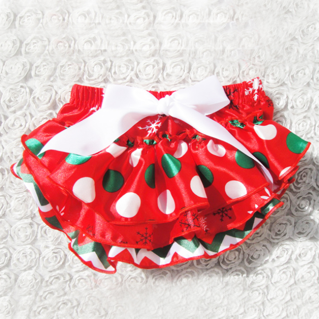 2018 Wholesale plain baby bloomers for kids ruffle diaper cover satin bloomers with bow