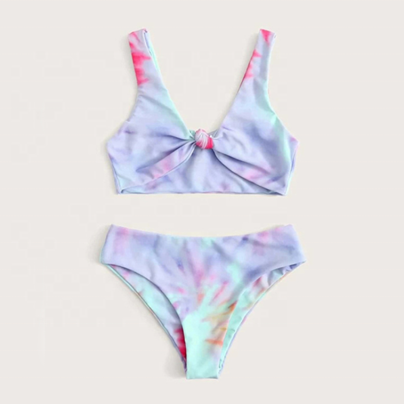 New product 2 piece sexy swimwear front tie swimsuit bikini