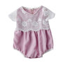 2019 Adorable bulk seersucker baby girl clothes romper  kids clothing