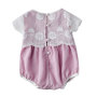 2019 Adorable bulk seersucker baby girl clothes romper  kids clothing