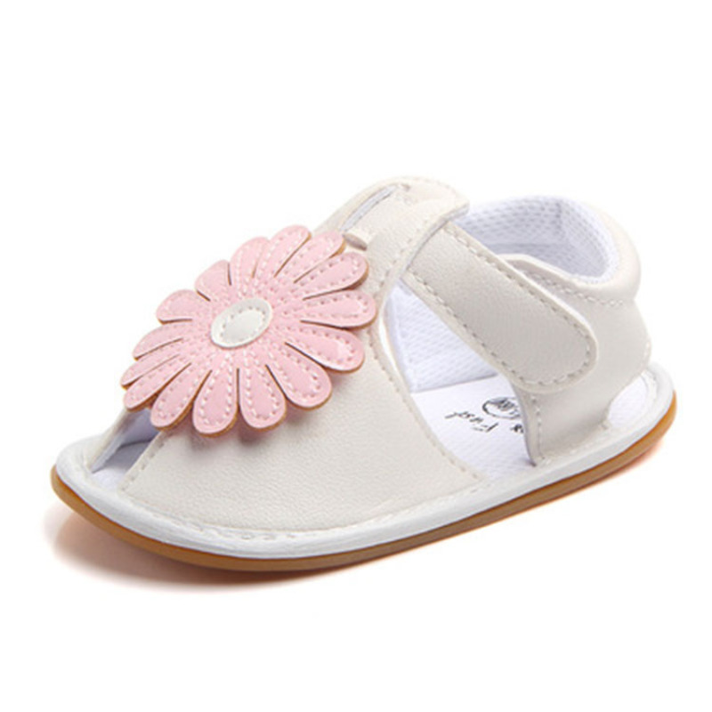 Latest style cute toddler girls dress shoes sunflower sandals