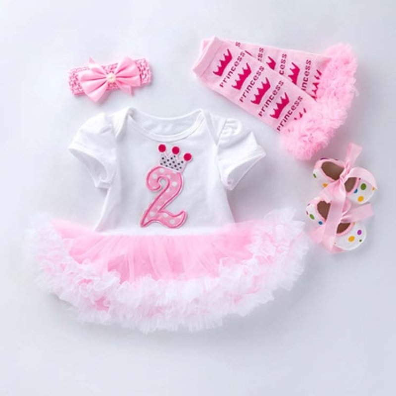 Wholesale Little Girl Birthday Party Wear Tutu Dress With Headband And Baby Shoes And Leg Warmer Set