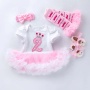 Wholesale Little Girl Birthday Party Wear Tutu Dress With Headband And Baby Shoes And Leg Warmer Set