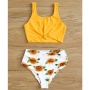 Wholesal red design high waist breathable pastel swimsuit swimwear