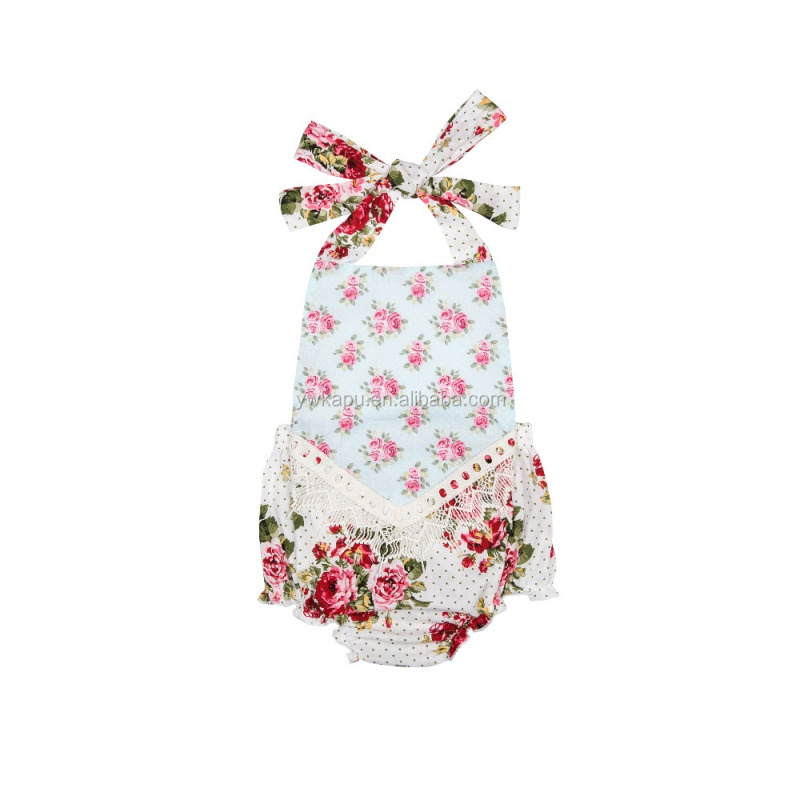 Fashion new 2018 high-quality low-cost wholesale boutique little girl bubble romper