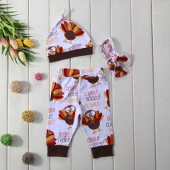 Thanksgiving new arrivals 2021 high quality 3 piece set baby clothing gift set
