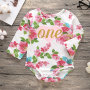 Hot Sale Pretty Baby Girls Floral Rompers With Tulle Skirts