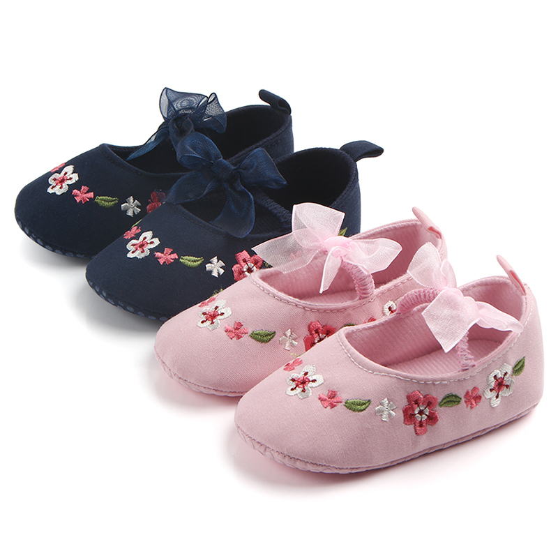 2019 Spring Fashion Boutique  Newborn Baby Girl Shoes  Embroidered Toddler Shoes For Gir