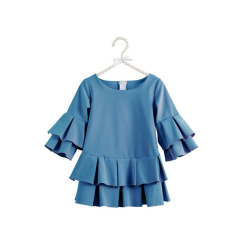 Latest Designs Lovely Baby Girls Printing Long Sleeve Dress Girls Clothing Wholesale Girl Dress One Piece