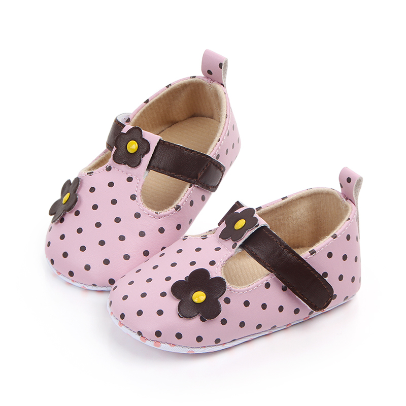 2020 New Arrival High Quality Fancy Baby Shoes Small Flower Dot Toddler Shoes For Girl