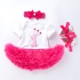 Factory Sale Birthday Smash Cake Baby Romper With Tutu Skirts And Baby Shoes And Hairband 