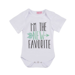 Custom printed letter romper baby clothes wholesale toddler girl casual clothing