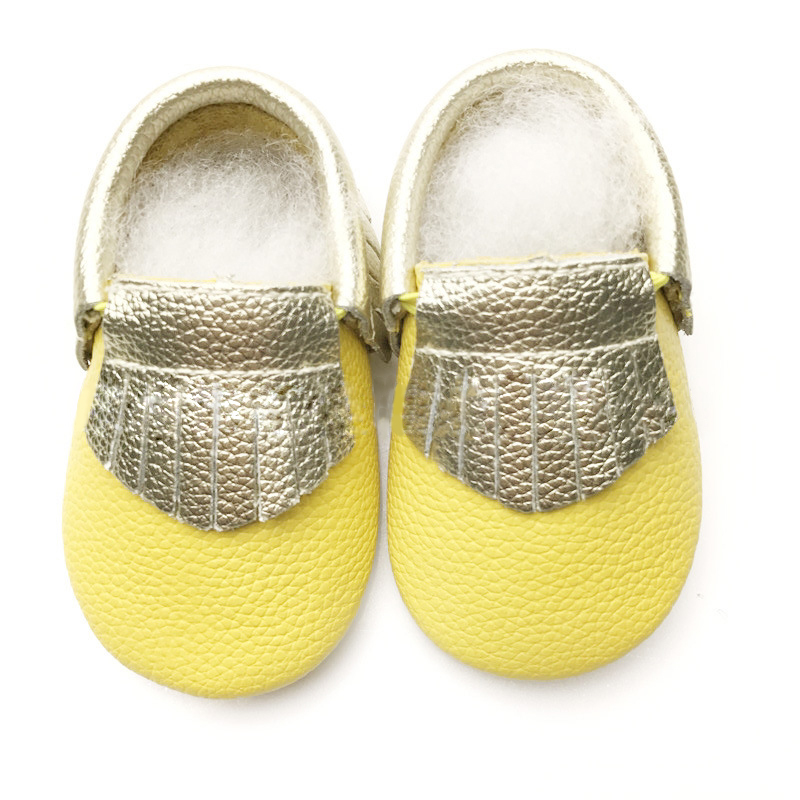 Wholesale  Newborn Handmade  Prewalker Baby Shoes Tassel Color Matching Toddler Shoes For Girl