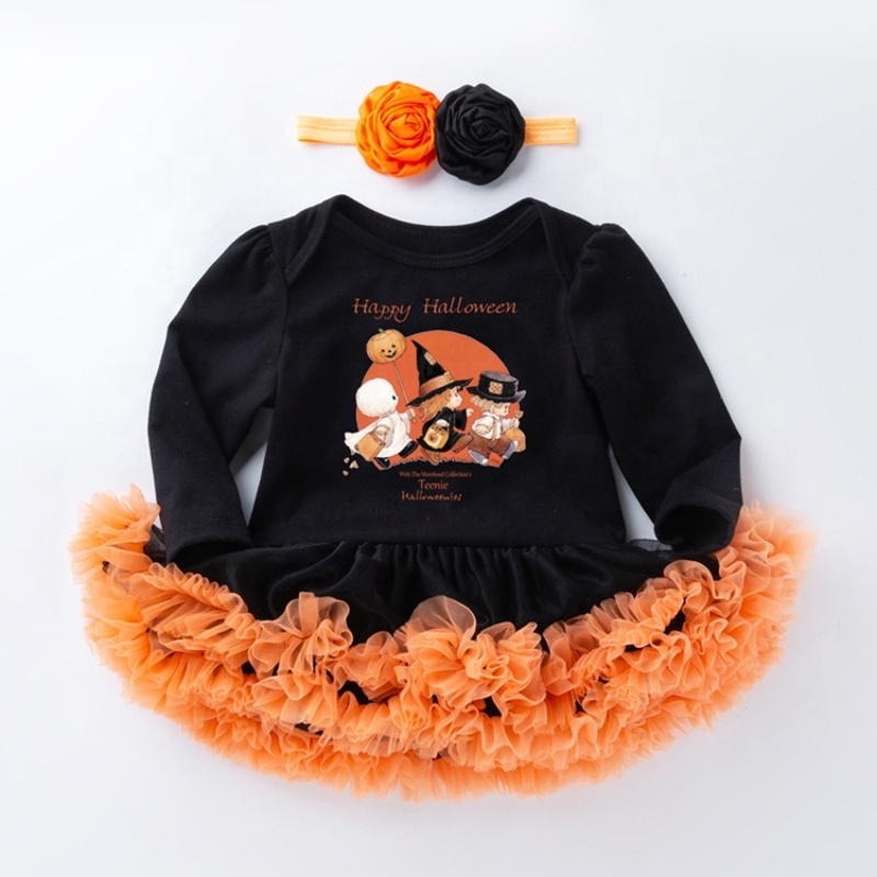 New arrivals lovely girls halloween boutique clothes toddler tutu dress