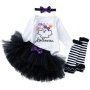 2021 fall short sleeve sequins  black tulle layered skirt baby girl dresses