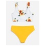 Factory two piece sexy high waist flower swimsuits wimwear