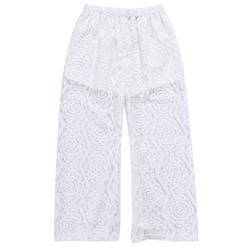 New Fashion Kids Girls Pretty White Lace pants