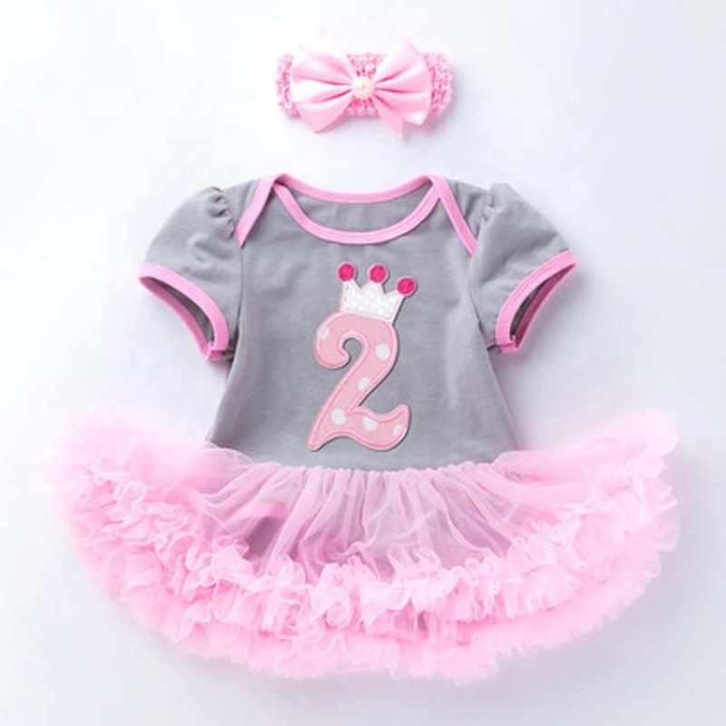 Hot Sale Baby Birthday Smash Cake Tutu Dress With Hair Accessories 