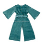 2018 Hot sale long sleeve romper jumpsuit latest design for girl with belt