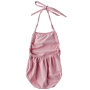 plain cotton solid color infant halter newborn baby girl rompers onesie