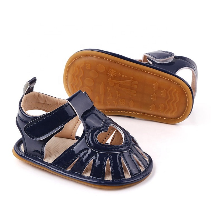 Fashion comfort cute leather baby shoes soft hollow sandals