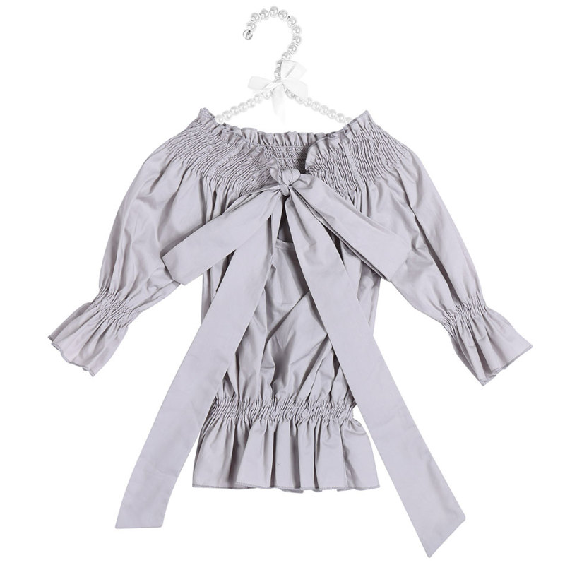 High  Quality Fashion  Baby Girl Summer Clothes Wholesale Bow Knot Smocking Children Top For Girl