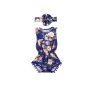 Soft Anti-Bacterial Infant & Toddlers Romper With Big Flower Headband Baby Clothes Set