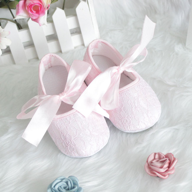 2019 Wholesale Soft Soled Walking Shoes Fashion Lace Antislip Baby Girl Shoes